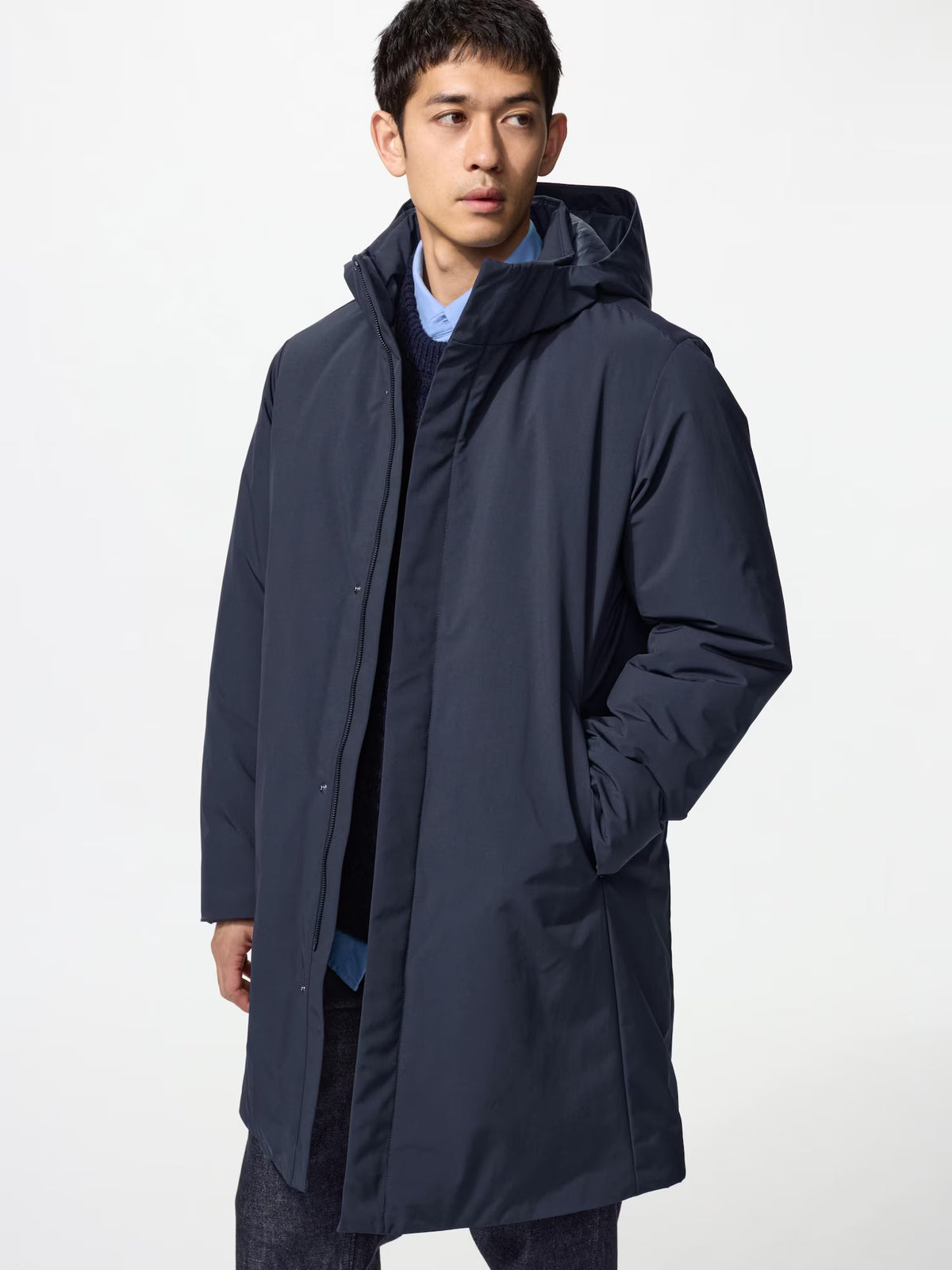 日本代購｜UNIQLO 外套 - ハイブリッドダウン外套【09 黑色 / XL】｜UNIQLO