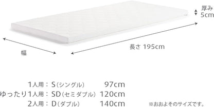 日本代購｜TEMPUR 床垫 - One 单人床垫 5厘米厚 可折叠｜Amazon JP