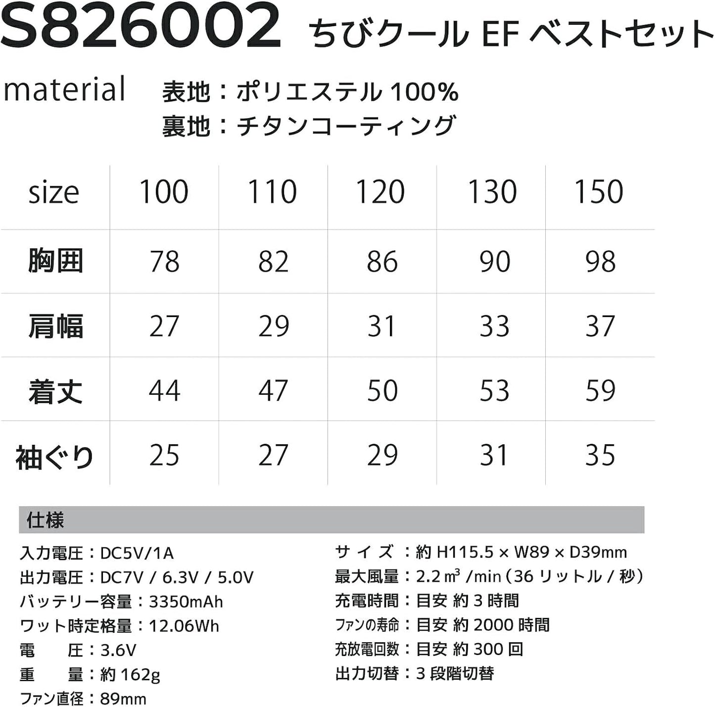 日本代購｜プロユニ 背心套裝 - EF背心套裝 兒童用 防紫外線 夏季｜Amazon JP