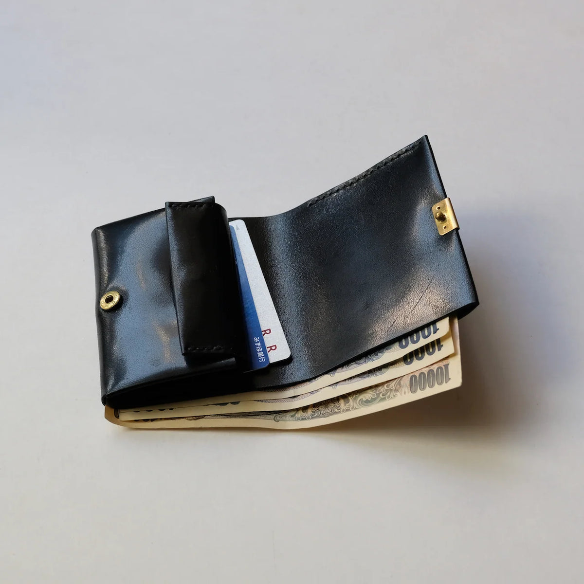 日本代購｜chamoto fold wallet / 二つ折り財布 - GUIDI / cavallo culatta【black】｜chamoto
