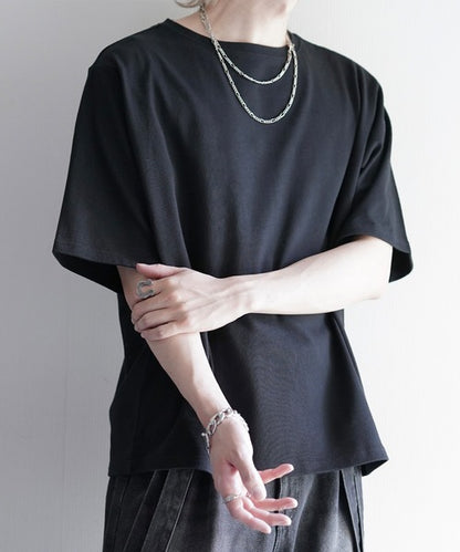 日本代購｜cussil cussil（クシル） tシャツ 「cussil/クシル」リファインコットンワイドショートシルエット半袖Tシャツ メンズ レディース【ブラック系 / L】｜ZOZOTOWN