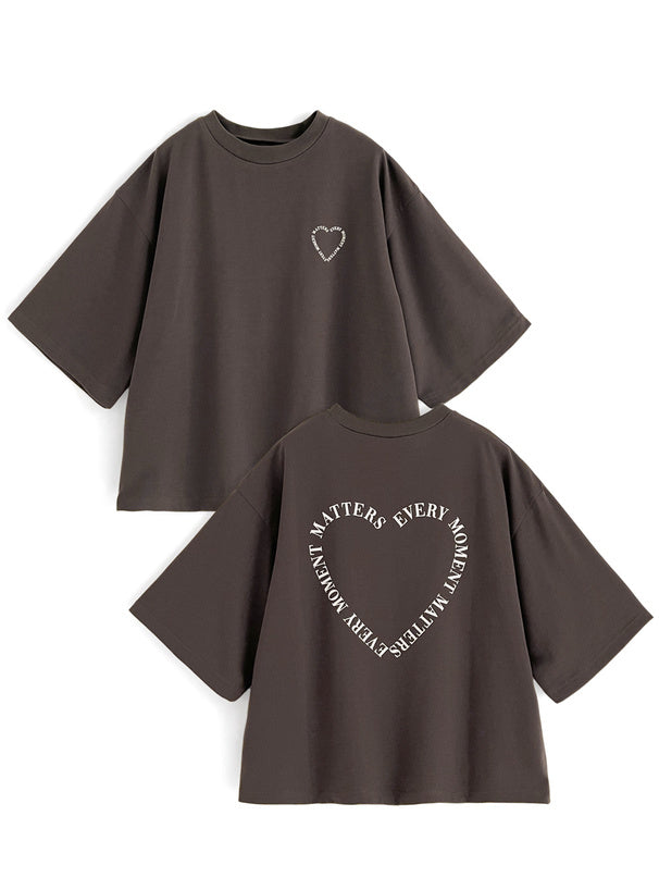 日本代購｜GRL ハートロゴプリントTシャツ[pm255a]【オートミール / F】｜GRL