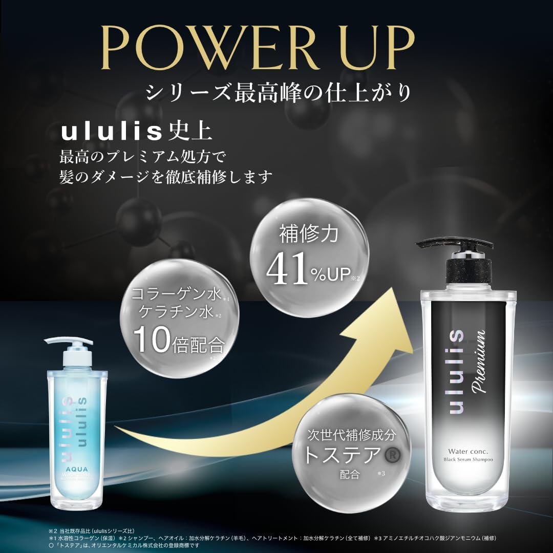 日本代購｜ululis 洗髮精與護髮素 - ウルリス 黑色精華洗髮護髮組合｜Amazon JP