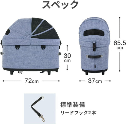 日本代購｜AIRBUGGY 寵物推車 - DOME3 SET XL 深度加深寵物推車｜Amazon JP