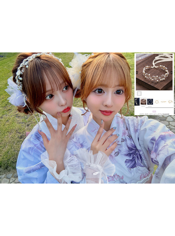 日本代購｜GRL 髮飾 - 花朵造型珍珠髮飾【フラワーモチーフパールヘッドドレス】｜GRL