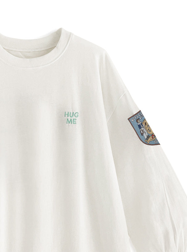 日本代購｜GRL ワッペンロゴロングTシャツ[cc39]【オフホワイト / F】｜GRL