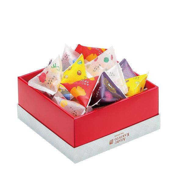 【日本代購】麻布かりんと いろは 8種花林糖禮盒 24袋入 AZ801｜東京麻布十番老舖 黒糖・梅・柚子等