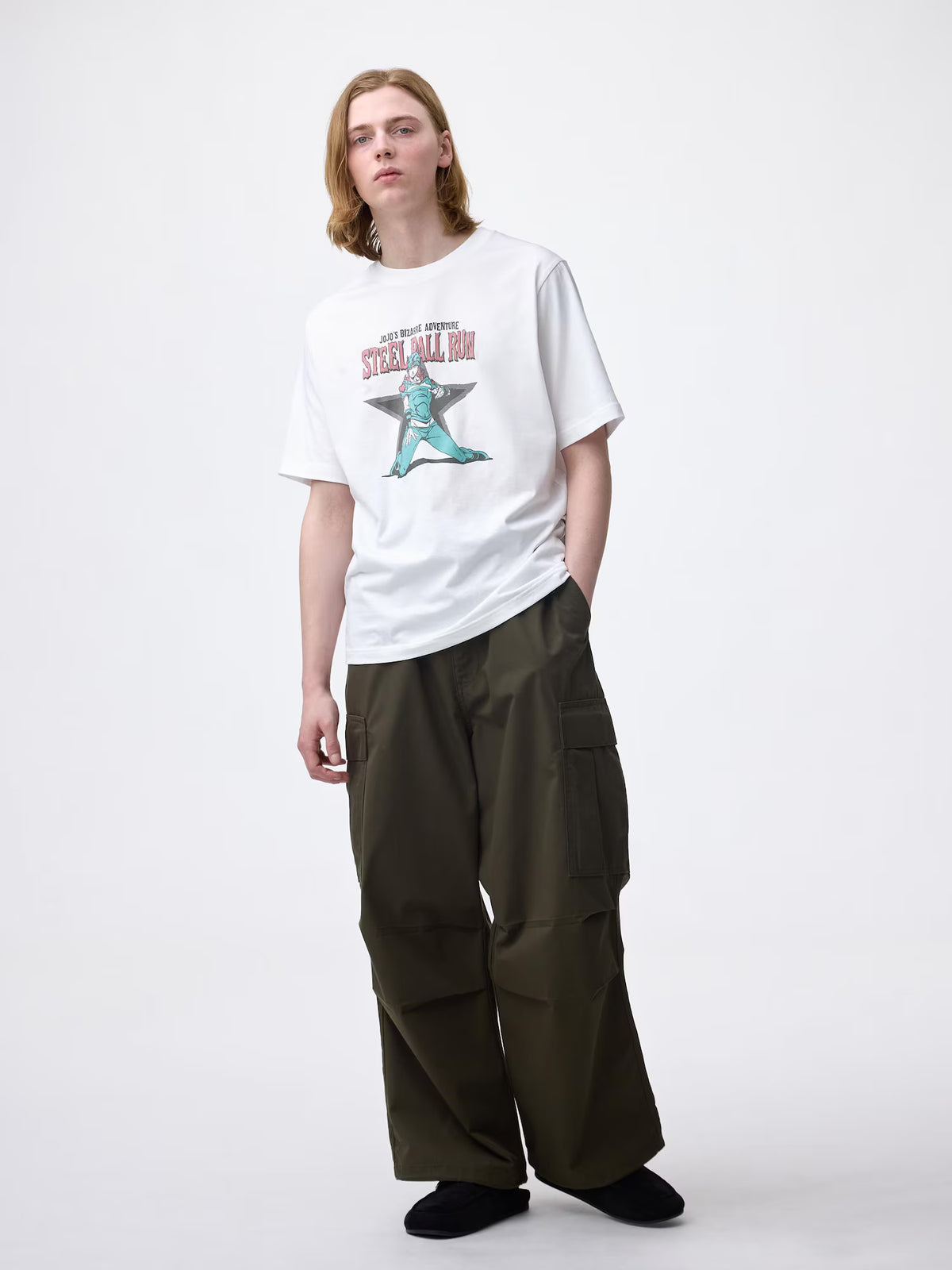 日本代購｜GU グラフィックT ジョジョの奇妙な冒険 7【WHITE / S】｜GU