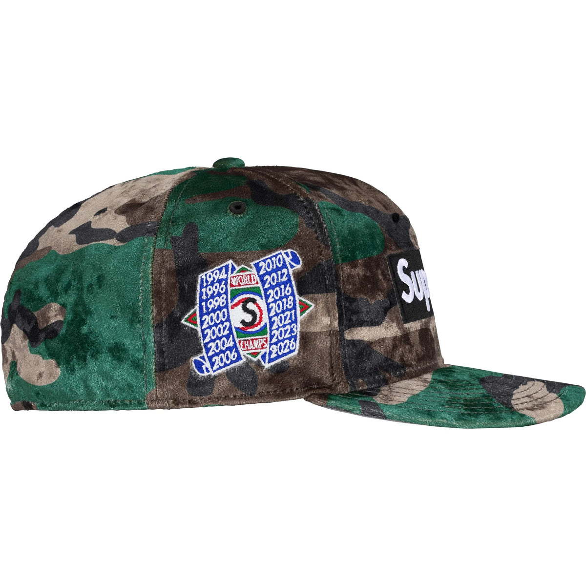 日本代購｜Supreme 帽子 - Crushed Velvet Box Logo 帽子【Woodland Camo】｜Supreme