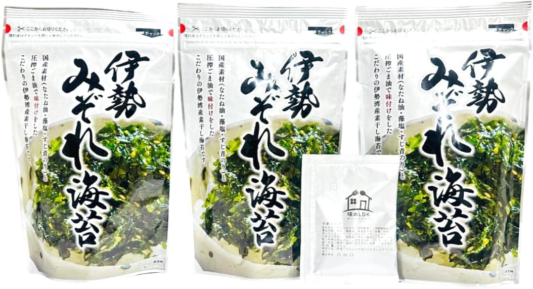 日本代購｜味のLDK 海苔 - 國產伊勢みぞれ海苔 25g ×3袋｜Amazon JP