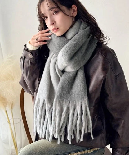 日本代購｜Classical Elf 圍巾 - 雙色起毛圍巾｜Classical Elf