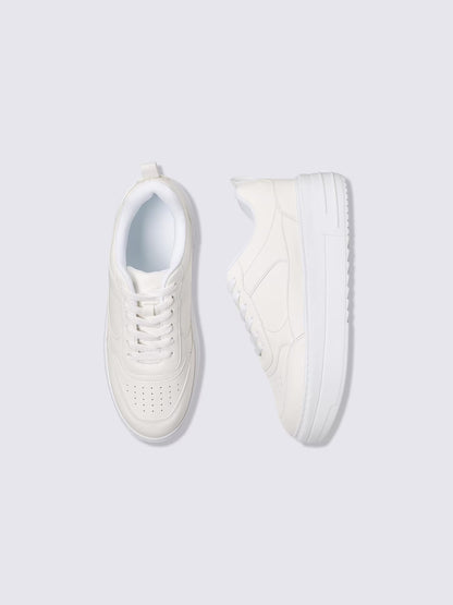 日本代購｜GU ボリュームソールコートスニーカー【OFF WHITE / M】｜GU