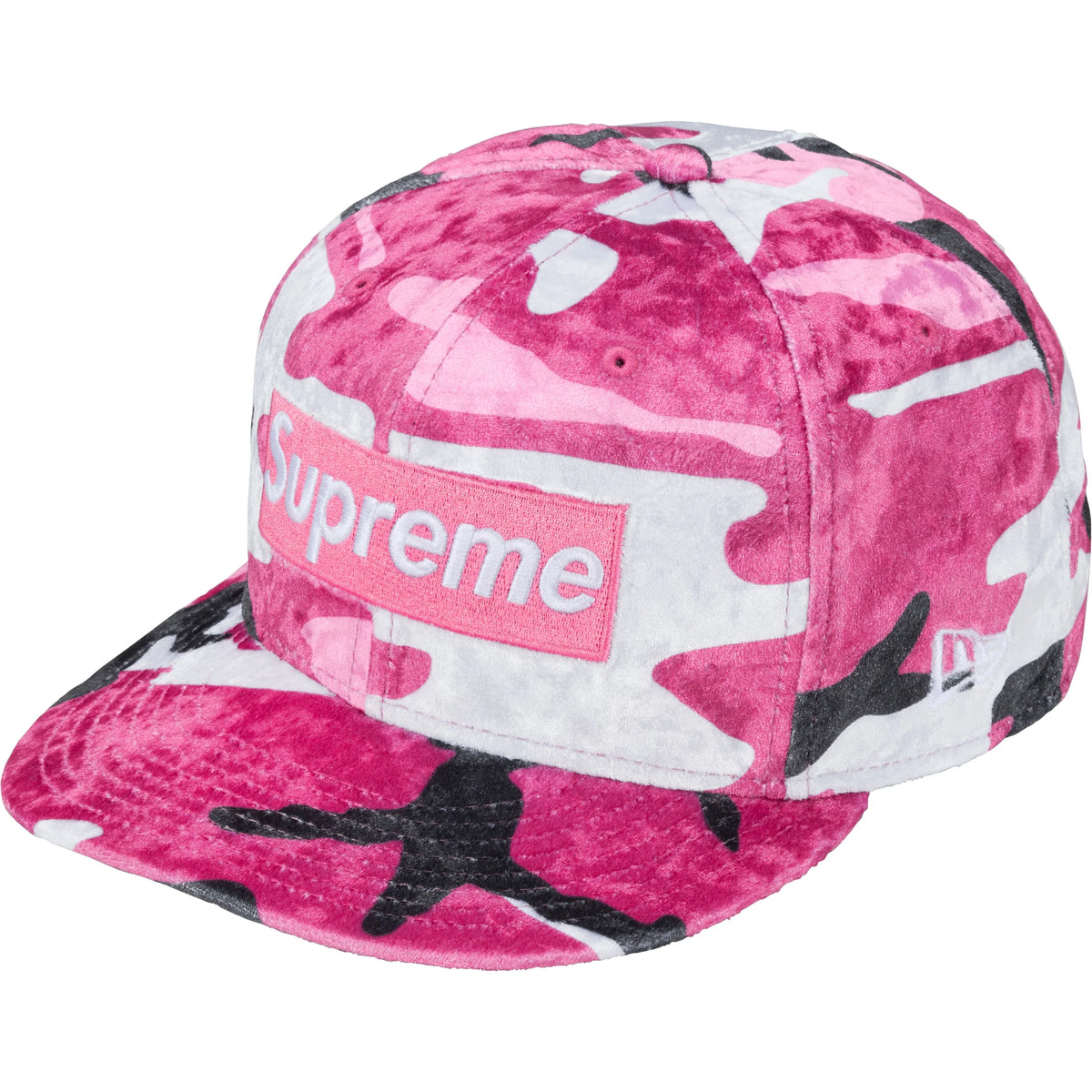 日本代購｜Supreme 帽子 - Crushed Velvet Box Logo 帽子【Woodland Camo】｜Supreme