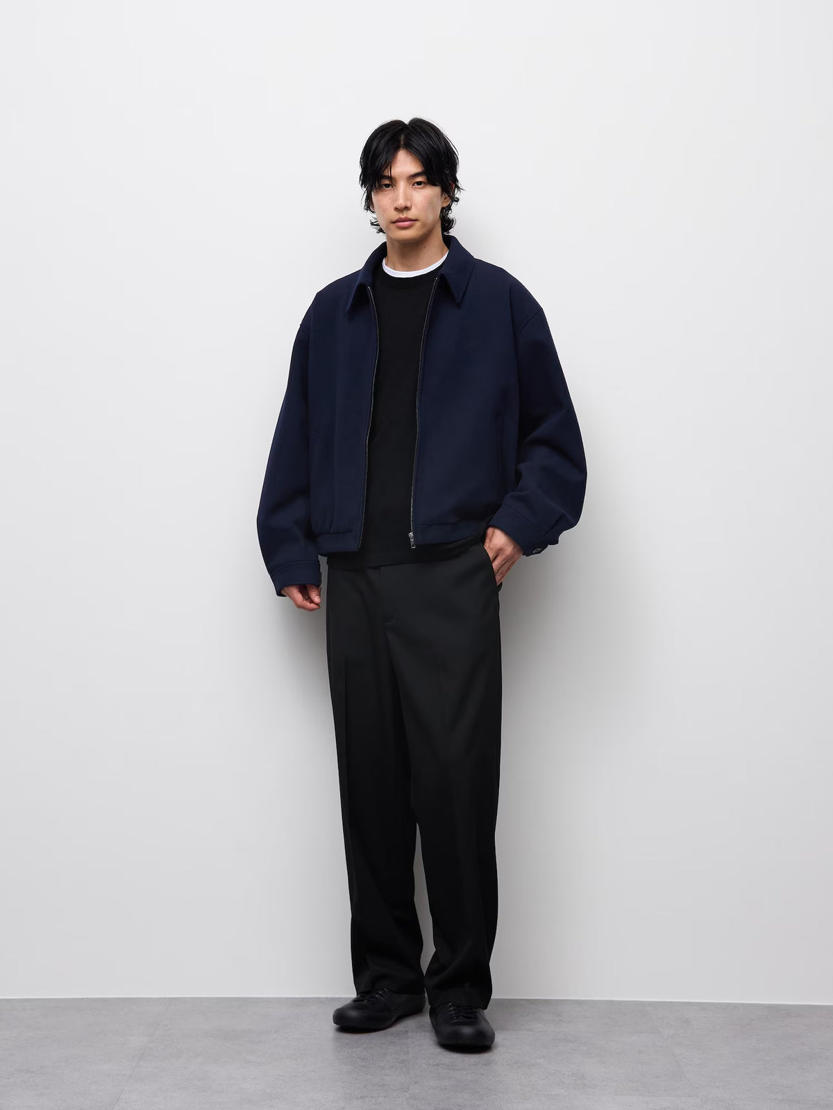 日本代購｜GU コージーメルトンジップブルゾン【DARK GRAY / M】｜GU