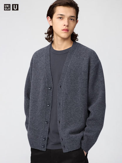 日本代購｜UNIQLO 外套 - ラムV領外套 深棕色 L｜UNIQLO