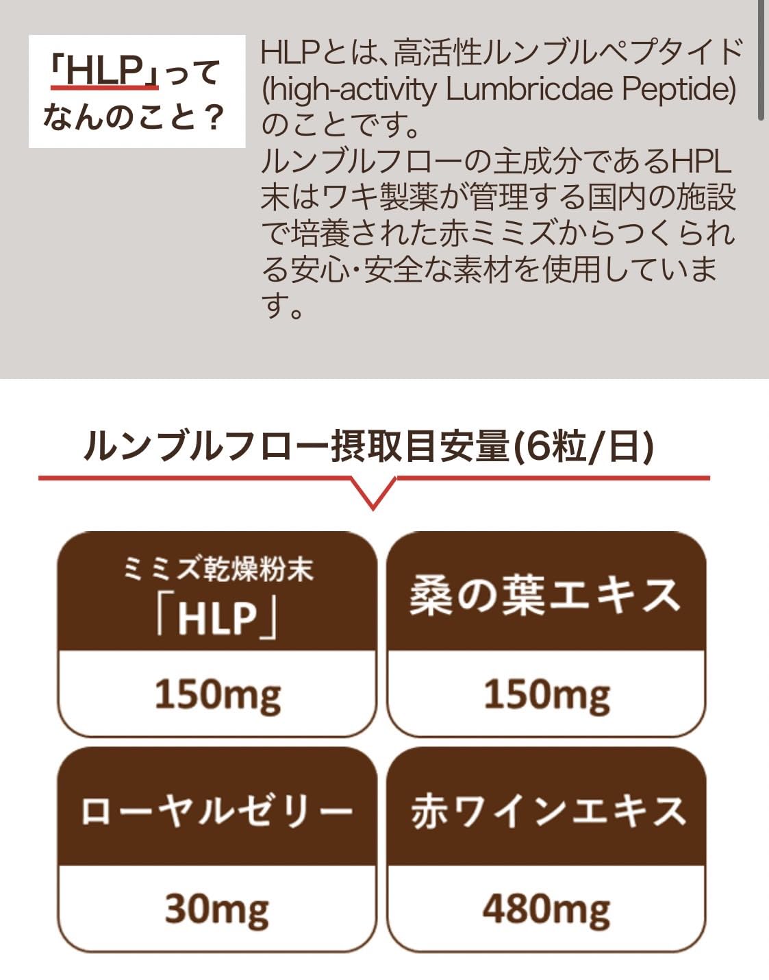 ELGEIA ルンブルフロー ミミズ乾燥粉末 HLP サプリメント | 日本製 | 180粒 | 健康與美容的最佳選擇