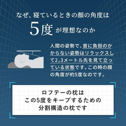 日本代購｜LOFTY 枕頭 - 低高度 63㎝×43cm｜Amazon JP