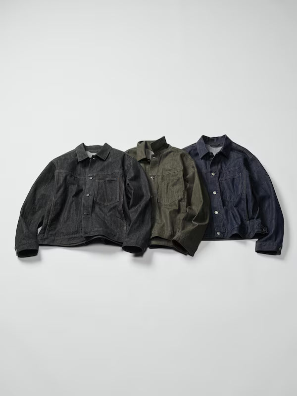 日本代購｜UNIQLO 外套 - デニムトラッカージャケット 黑色 XL｜UNIQLO