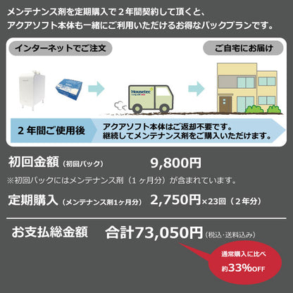 日本代購｜哈斯特克 清潔劑 - アクアソフト・クリン軟水用維護劑 兩個月試用裝｜シャワー用軟水器