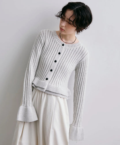日本代購｜Trish 外套 - 前後2WAY巴爾基毛邊下擺針織外套｜Trish