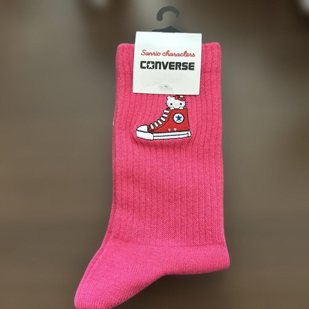 日本代購｜CONVERSE 哈囉凱蒂 襪子 - × 哈囉凱蒂 限定襪子｜Mercari