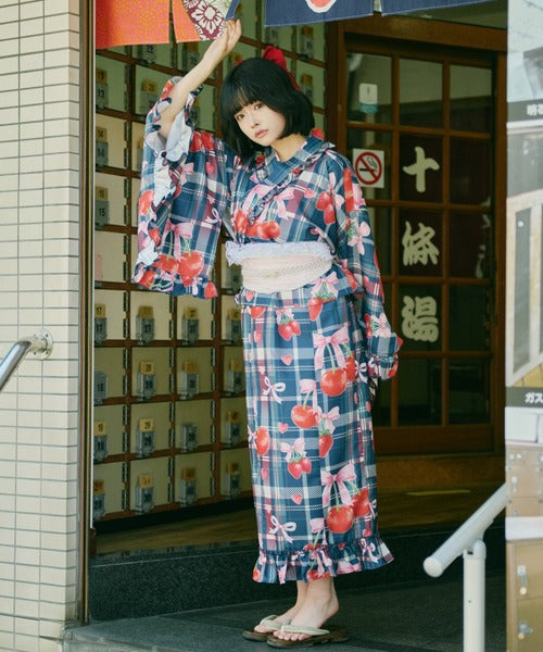 日本代購｜kutir 浴衣 - 甚平浴衣 2wayフリル浴衣套裝｜ZOZOTOWN