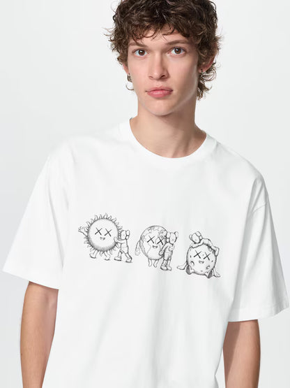 日本代購｜UNIQLO T恤 - カウズ UT/放鬆版型 T恤【00 WHITE / L】｜UNIQLO