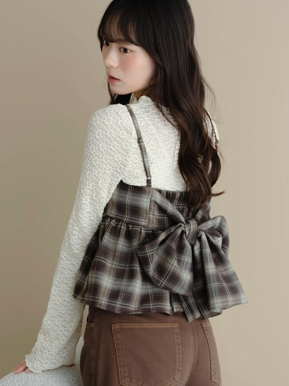 日本代購｜mero boutique 2018 背心 - 背帶蝴蝶結背心｜mero boutique 2018