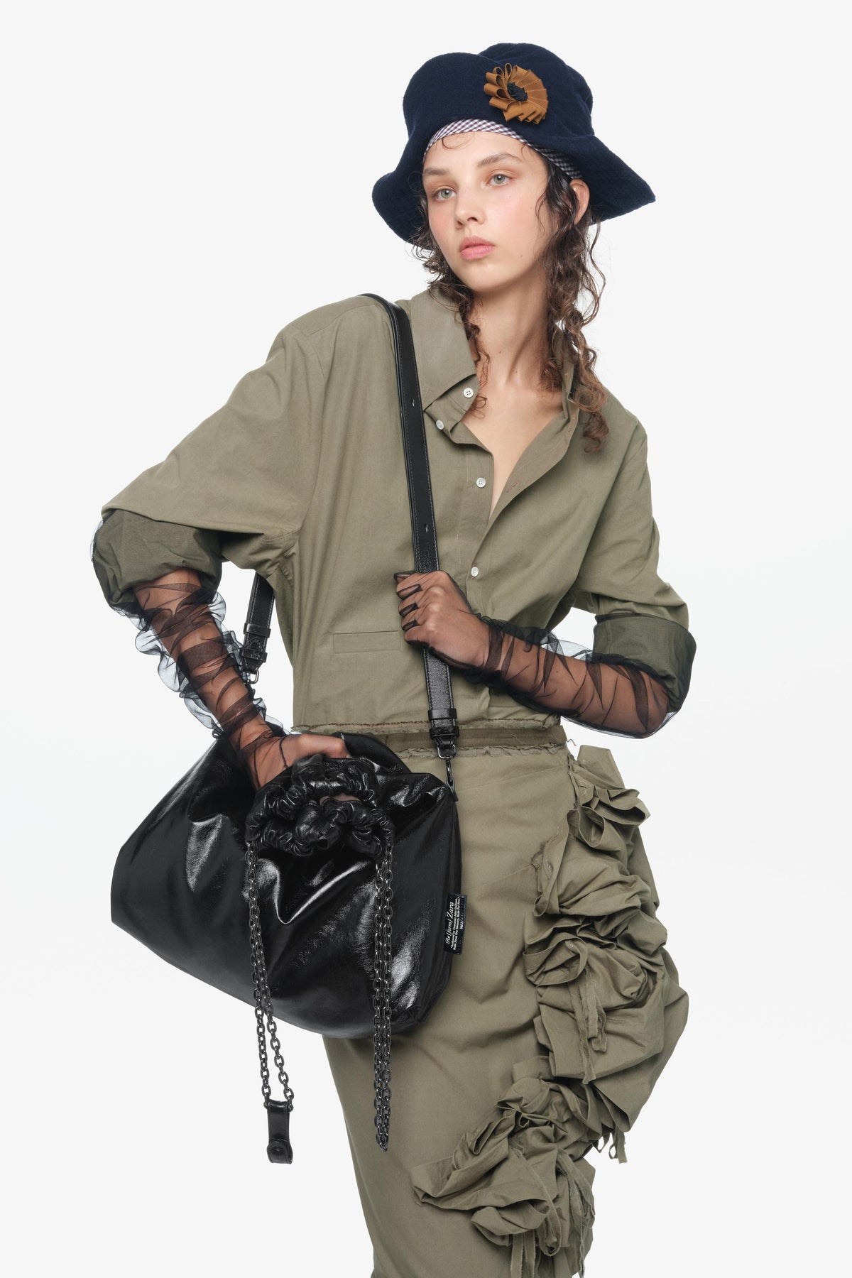 日本代購｜ZARA LIMITED EDITION TRI-CHIC レザーラージバッグ【ブラック / ワンサイズのみ】｜ZARA