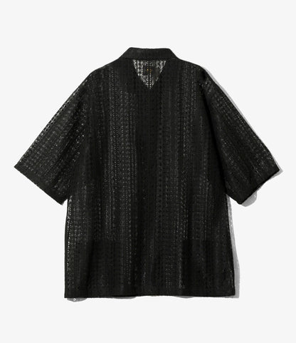 日本代購｜NEPENTHES 襯衫 - S/S 寬領襯衫 - Raschel 蕾絲｜NEPENTHES ONLINE STORE