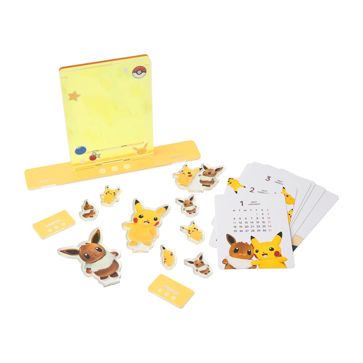 日本代購｜寶可夢中心 日曆 - 寶可夢 2027年アクリルフレーム日曆｜Pokémon Center