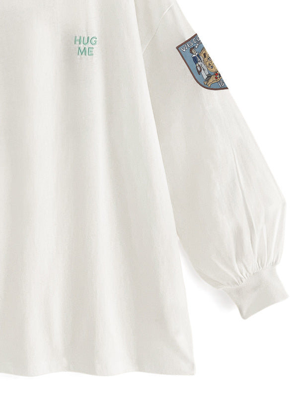 日本代購｜GRL ワッペンロゴロングTシャツ[cc39]【オフホワイト / F】｜GRL