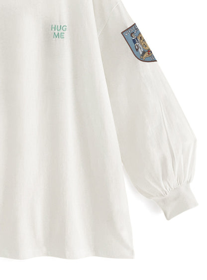 日本代購｜GRL ワッペンロゴロングTシャツ[cc39]【オフホワイト / F】｜GRL