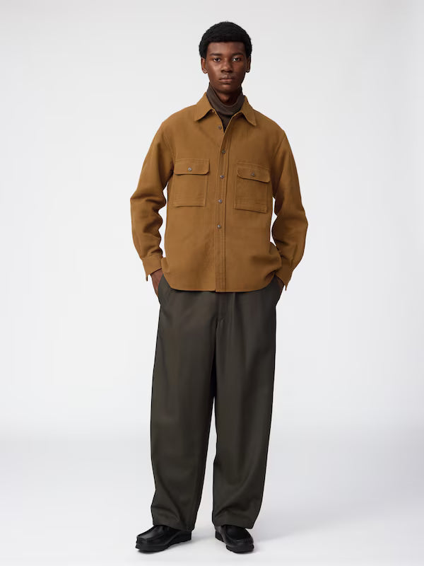 日本代購｜UNIQLO 襯衫 - 刷絨棉襯衫 15 紅色 XS｜UNIQLO