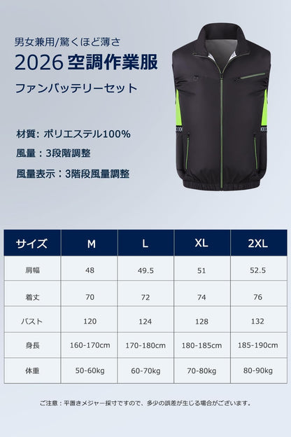 日本代購｜Noraui 空調作業服 - 2026暴風ファン大容量空調作業服｜Amazon JP