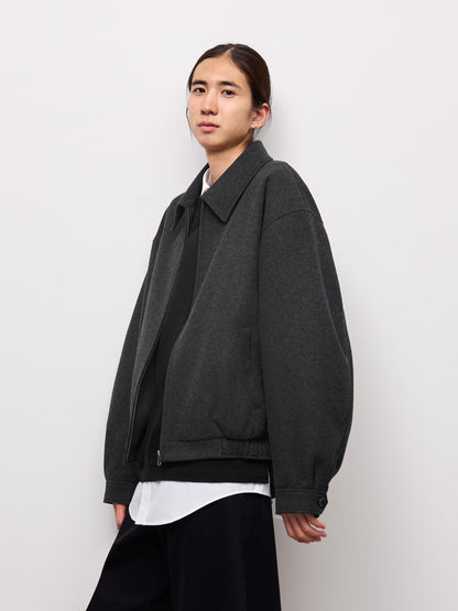日本代購｜GU コージーメルトンジップブルゾン【DARK GRAY / M】｜GU