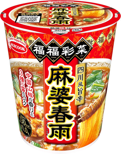 日本代購｜エースコック 方便麵 - 福福彩菜 酸辣湯春雨 40g ×12個｜Amazon JP