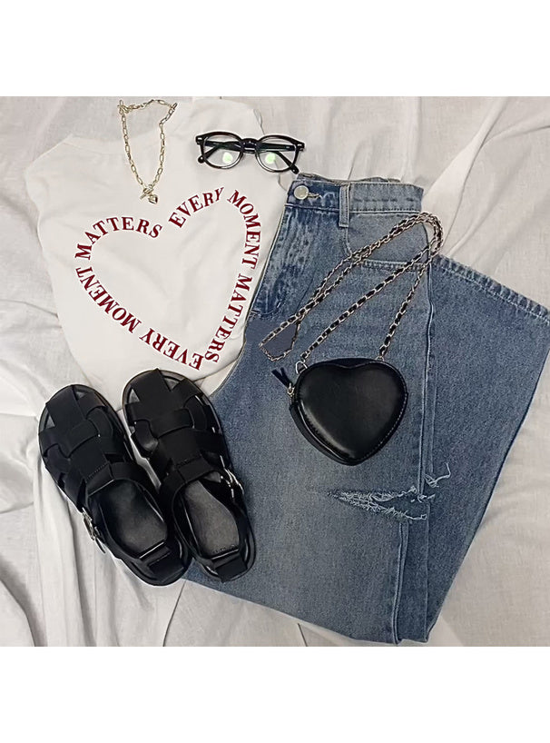 日本代購｜GRL ハートロゴプリントTシャツ[pm255a]【オートミール / F】｜GRL