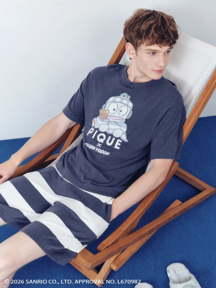 日本代購｜【ハンギョドン】【HOMME】ジャガードプルオーバー&ハーフパンツセット｜Gelatopique