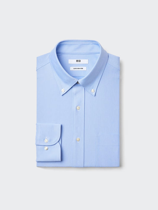 日本代購｜UNIQLO 襯衫 - 超無須熨燙彈性襯衫/按扣式 3XL｜UNIQLO