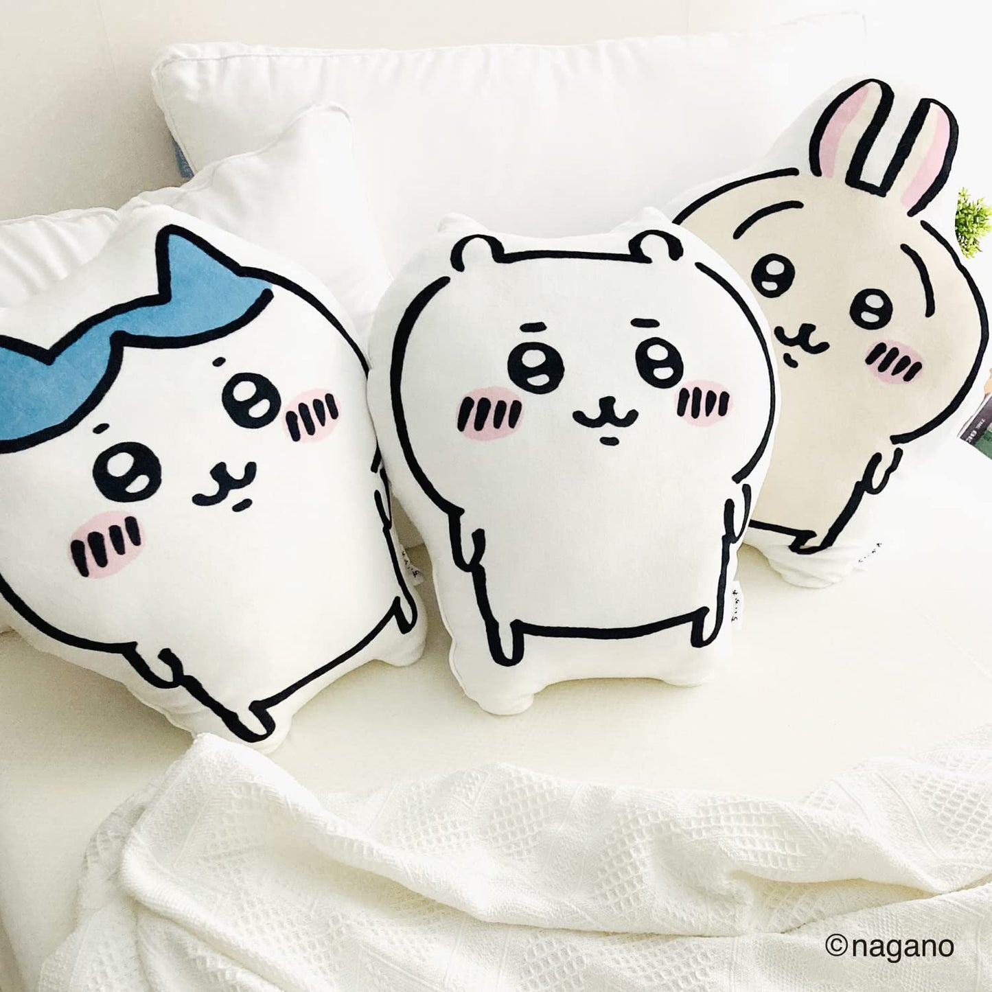 MORIPiLO Morishita Bantal ちいかわ Kelinci 30X35Cm Boneka Katun Bantal Beberapa Hal Kecil dan Lucu Barang Karakter Beige 4620767