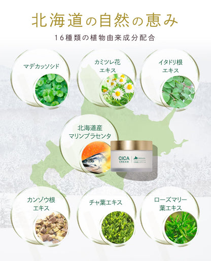 idio 北海道CICA CREAM 55g - 含人體幹細胞培養液的深層保濕修護霜 | 敏感肌膚專用 | 日本製