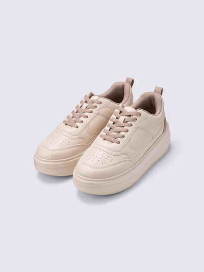 日本代購｜GU ボリュームソールコートスニーカー【OFF WHITE / M】｜GU