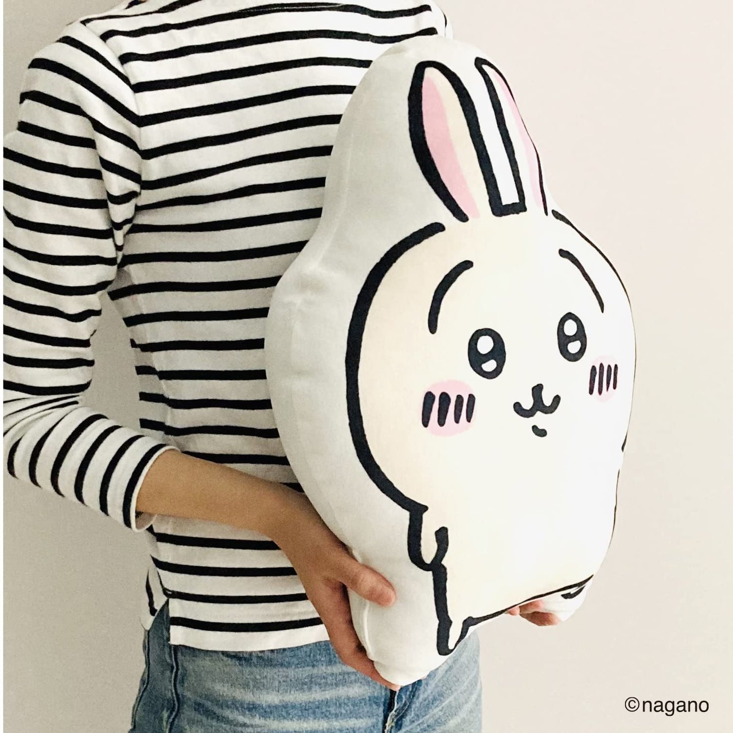 MORIPiLO Morishita Bantal ちいかわ Kelinci 30X35Cm Boneka Katun Bantal Beberapa Hal Kecil dan Lucu Barang Karakter Beige 4620767