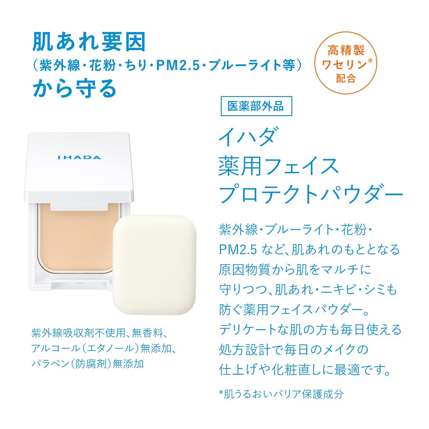 IHADA 藥用臉部防護粉餅 SPF40 PA++++ - 輕盈控油、全方位肌膚防護