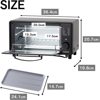 日本代購｜COMFEE' 烤箱 - 2枚焼き烤箱，15分鐘計時，1000W｜Amazon JP