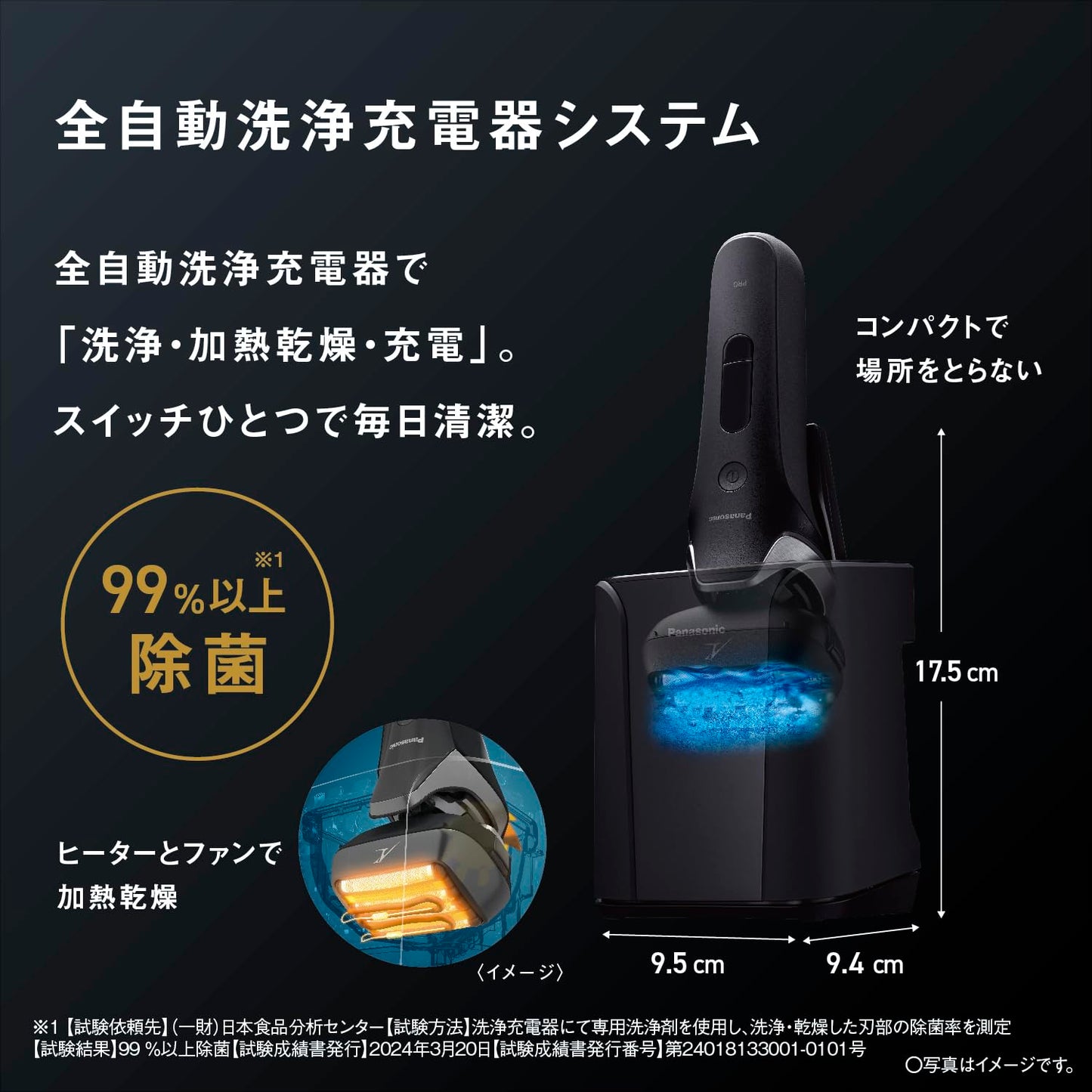 Panasonic LAMDASH PRO 6 電動刮鬍刀 | 6 刀頭設計 | AI 智能剃鬚 | 全自動洗淨充電器 | 男性專用 | 深度剃鬚 | 舒適無刺激