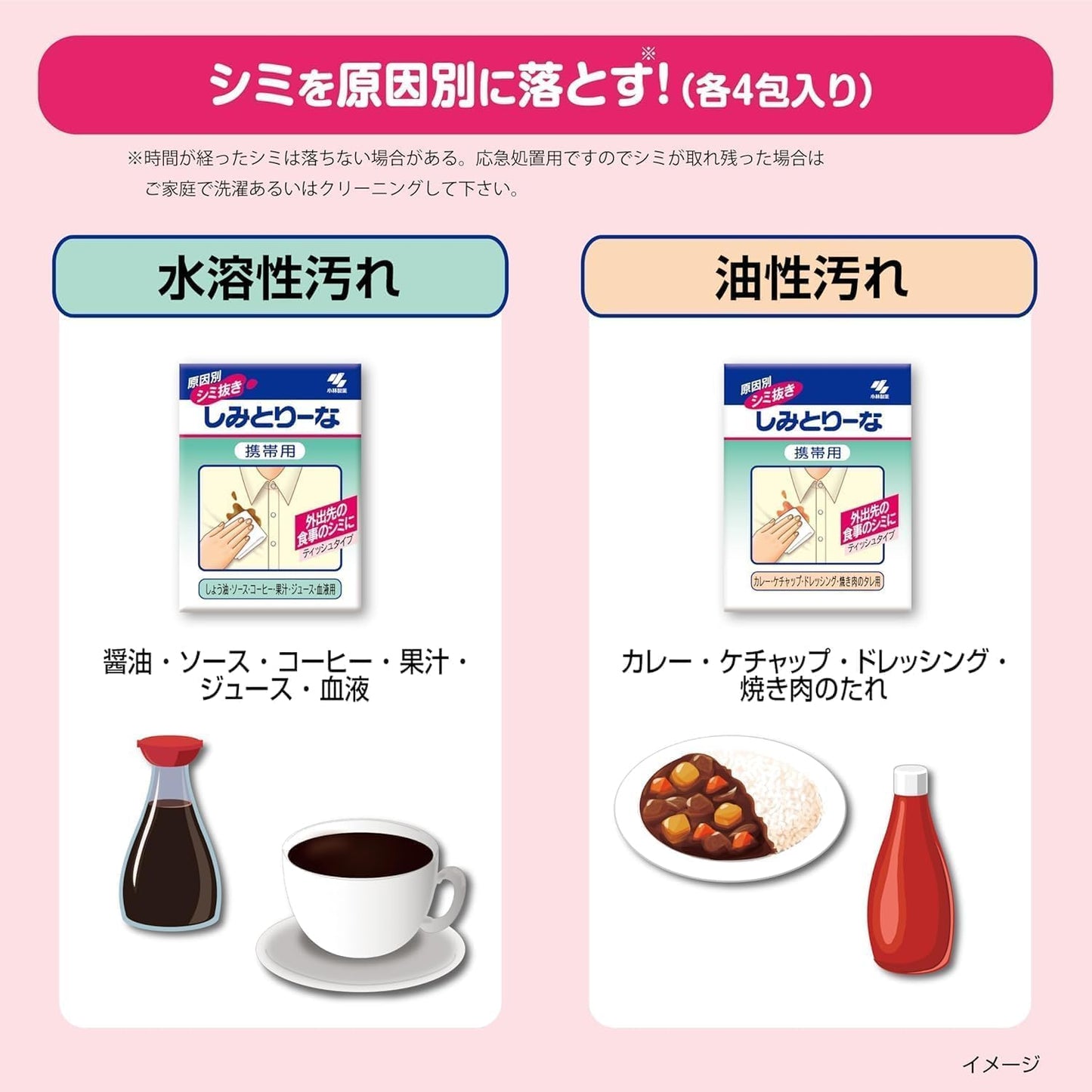 小林製藥 攜帶型衣物去漬濕巾 8包入 3入組 外出衣物去污濕巾 食物滴漬急救