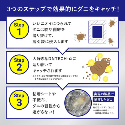 日本製 塵螨捕捉墊｜物理誘捕 無毒無味｜高效防螨對策｜床鋪・沙發・寵物用品適用