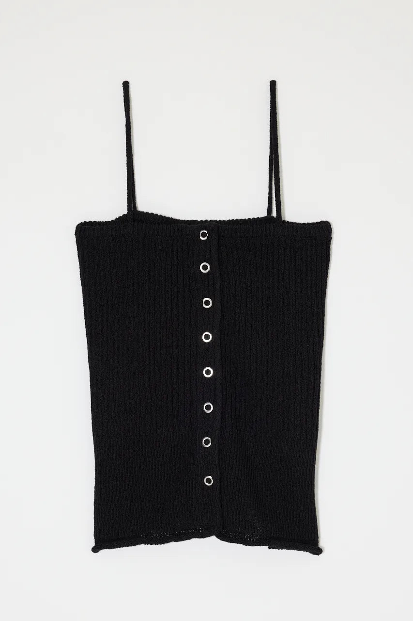日本代購｜MOUSSY 背心 - FRONT BUTTON KNIT 背心【紅色 / 自由尺寸】｜MOUSSYキャミソール
